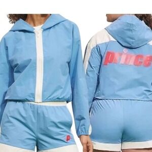 XXL (20) Prince Blue Cropped Windbreaker Jacket‎ Women's NWT